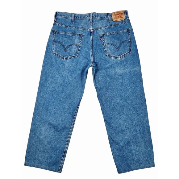 Levis Men 550 Jeans 38x26 Relaxed Fit Straight Leg Medium Wash Tagged 38x34 READ - Picture 2 of 11